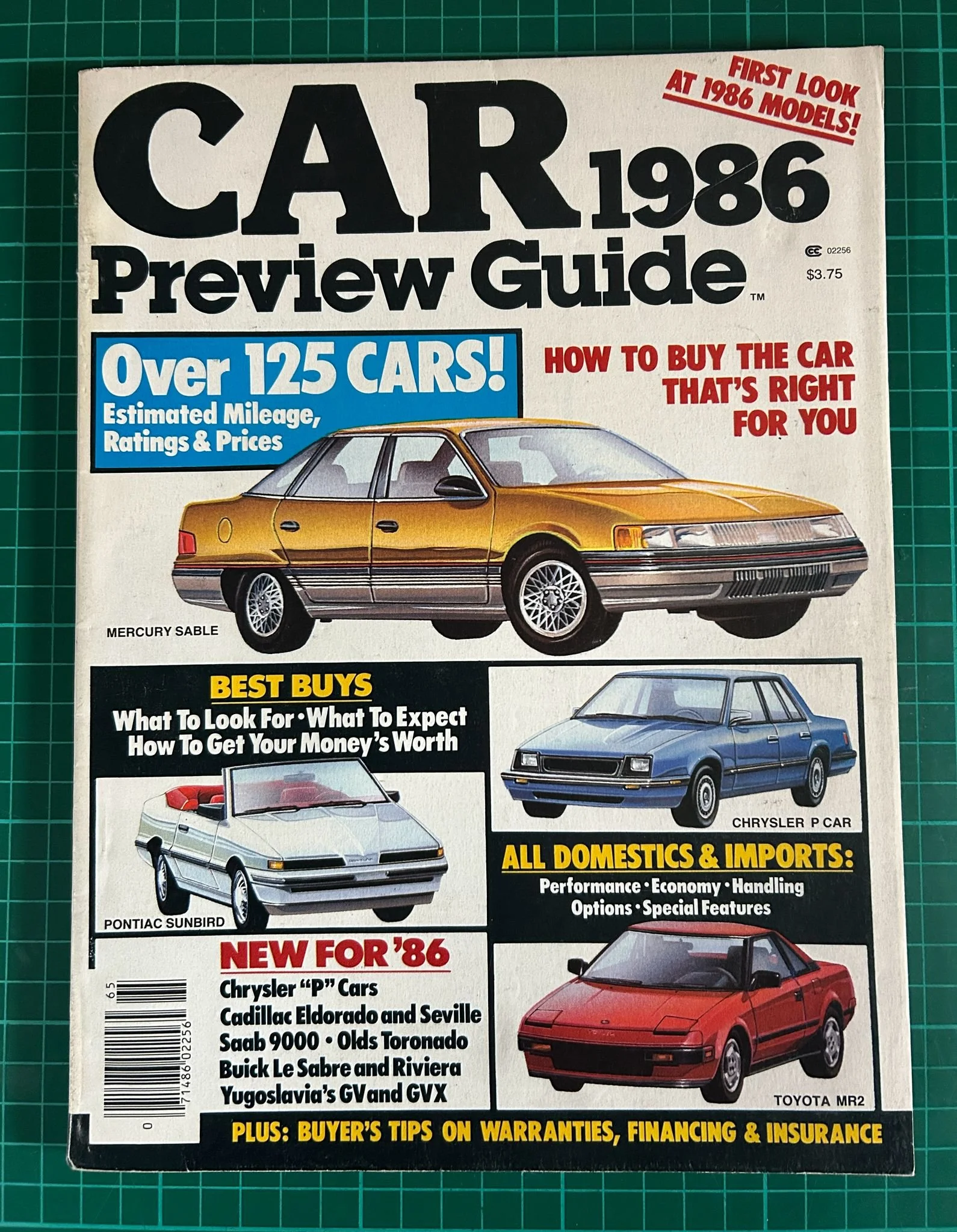 CAR PREVIEW GUIDE 1986  USA