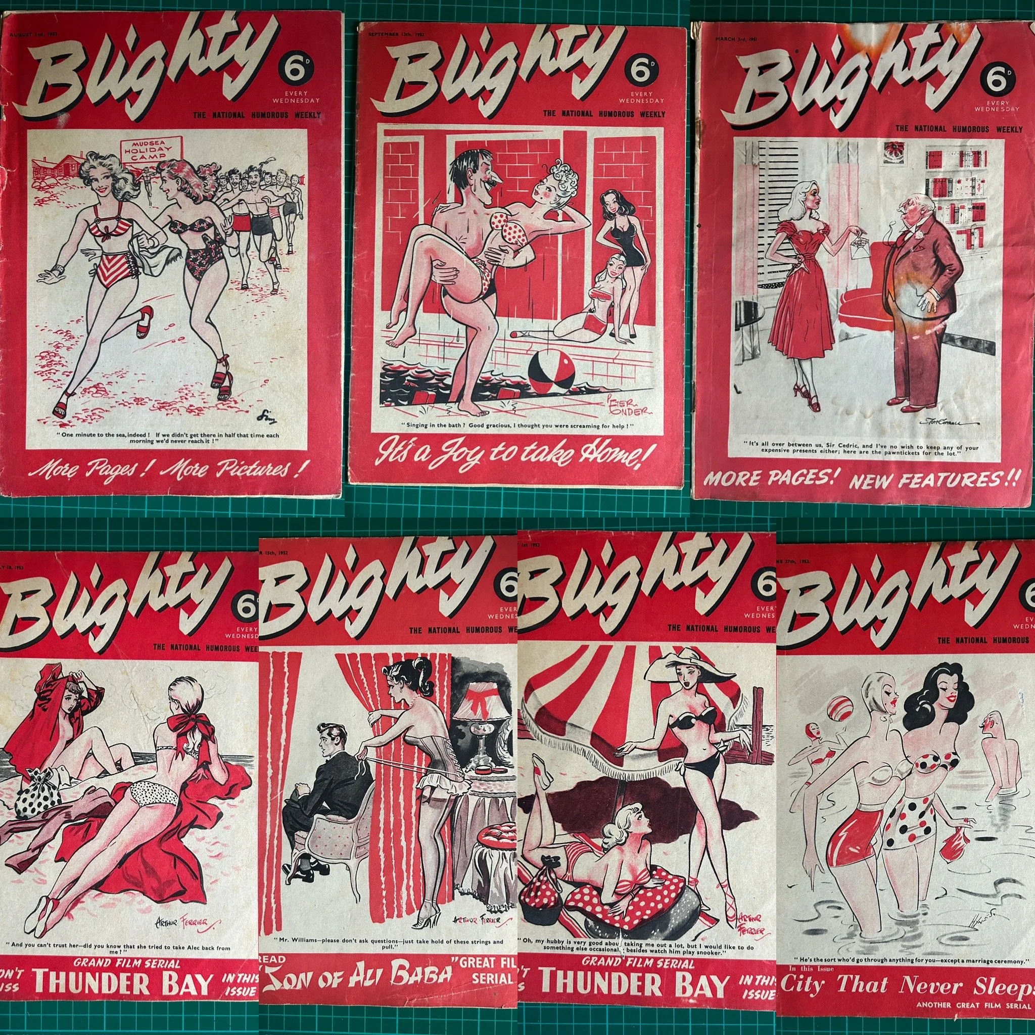 BLIGHTY MAGAZINE SELECTION JOB LOT  1950's  7 COPIES