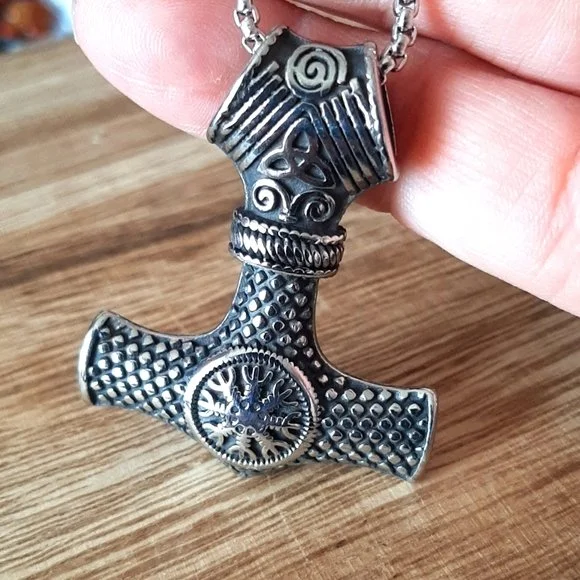 Nordic Thor's Hammer Pendant Stainless Steel — Wicked Obscura