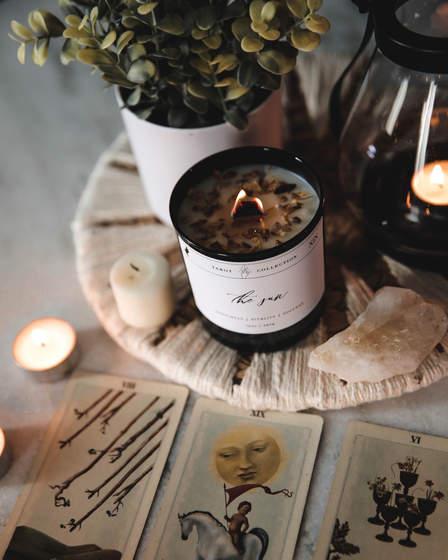 ✨🕯️ Light up your space and invite the warm light of the sun with The Sun Tarot Soy Candle! 🌞 

This special tarot candle is designed to bring energy and inspiration, channeling the POWERFUL symbolism that represents life energy itself. Each stunni