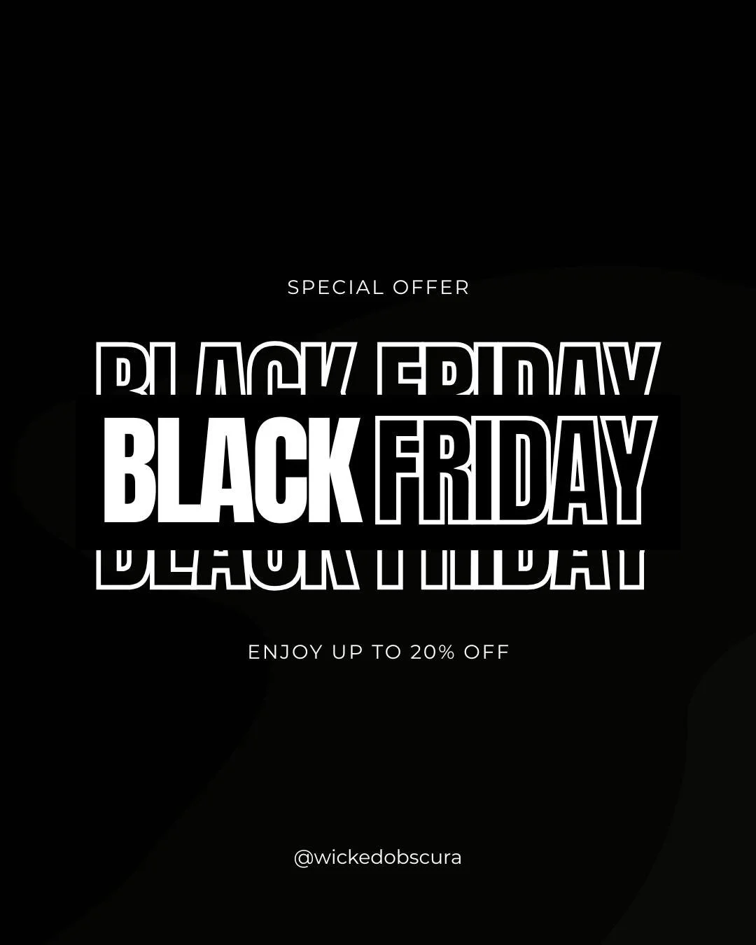 ✨ ONE WICKED SALE ✨

Black Friday is here, and the deals are brewing... 🕯️🖤

Take 20% off your entire order all weekend long

FREE shipping when you spend $100 or more.

Stock your altar, your bath shelf, your witchy wardrobe, or just treat yoursel