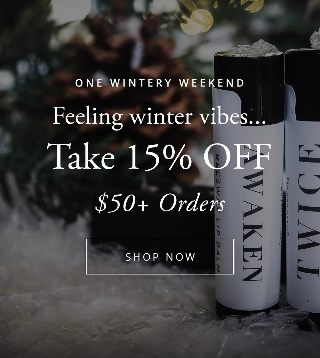 Winter magic and a little savings sparkle. ❄️✨

This weekend only, you can get 15% OFF your entire order when you spend 50+. No code needed. Just add all your favorite candles, potions, and witchy treasures to the cart and let the discount do its thi