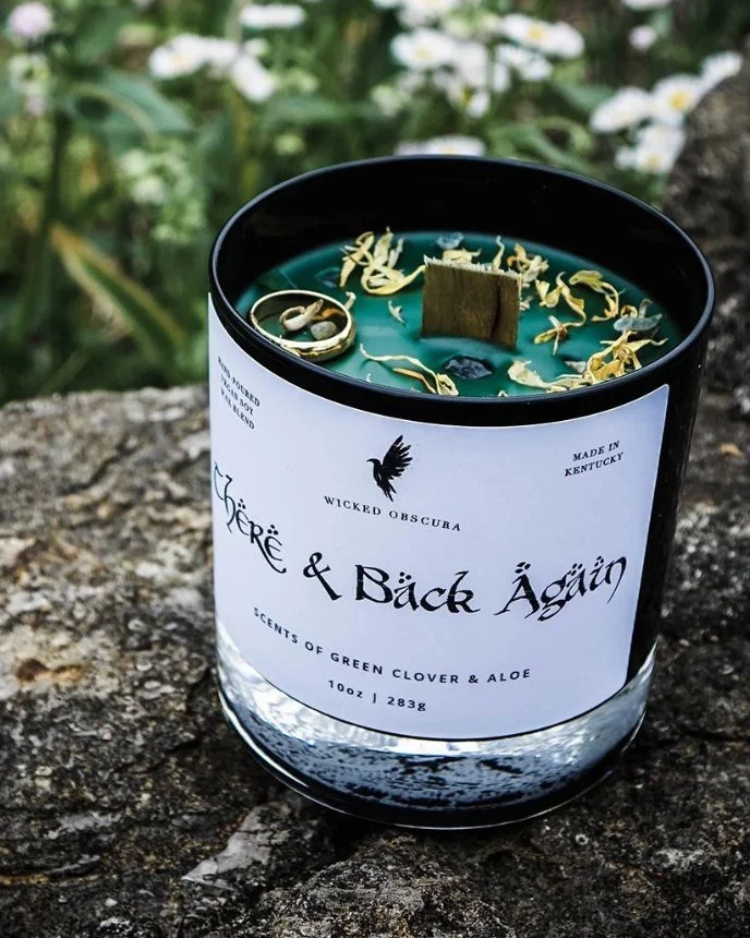 A candle for second breakfasts and slow evenings. 🌿✨

Inspired by the Shire, the There and Back Again Candle carries that feeling of home. Warm light in the window. A table set. A quiet life, well lived.

Soft, grounding, and deeply comforting.
The 