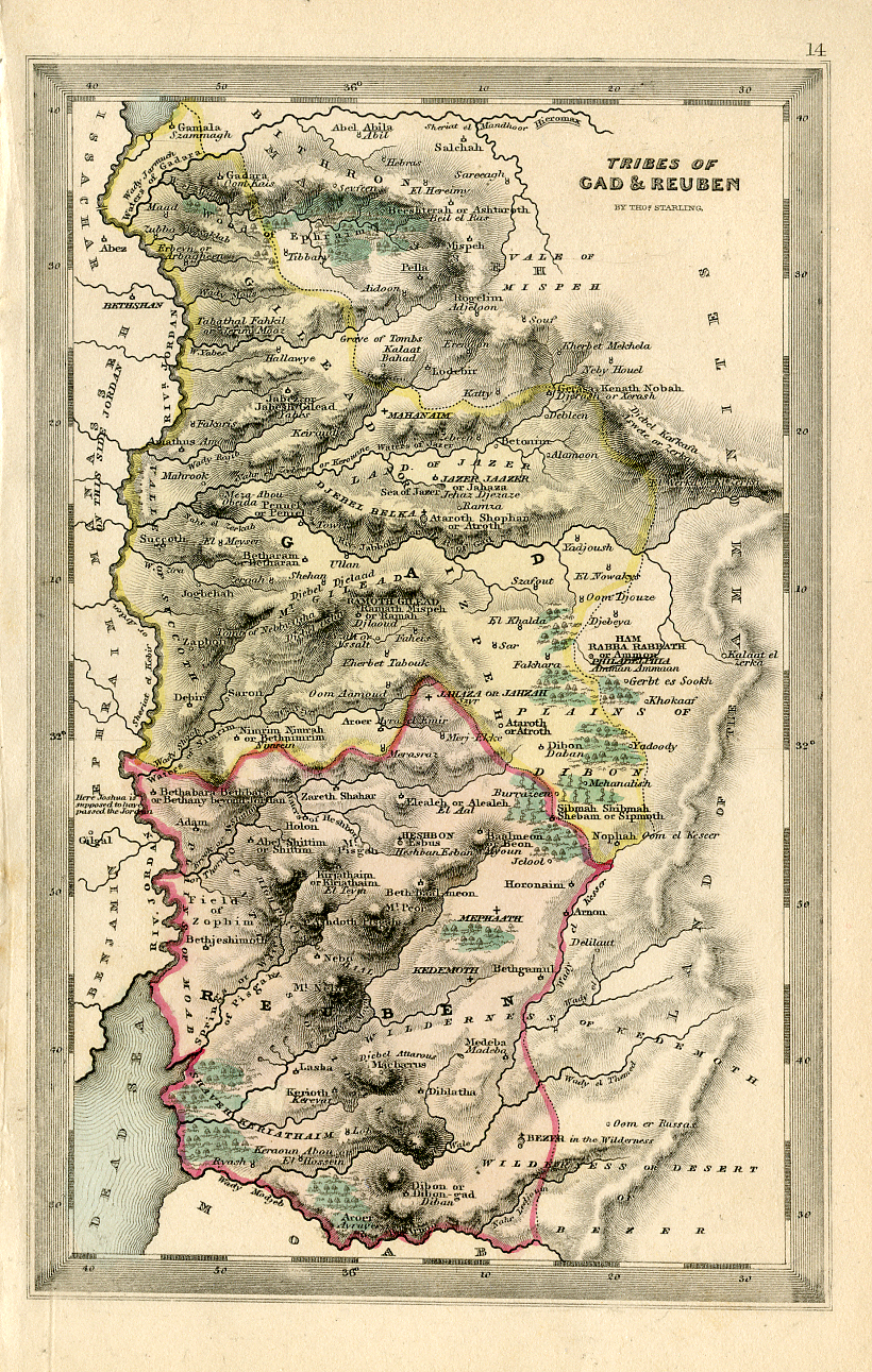 1800s Tribe of Gad and Reuben