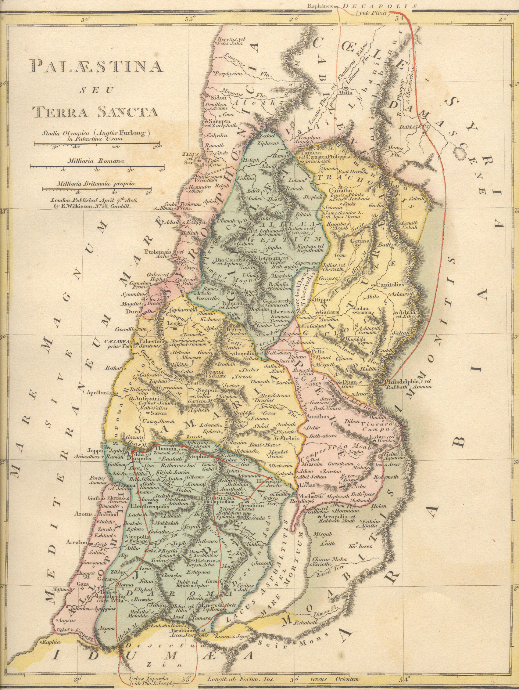 1806 Palestina Seu Terra Sancta