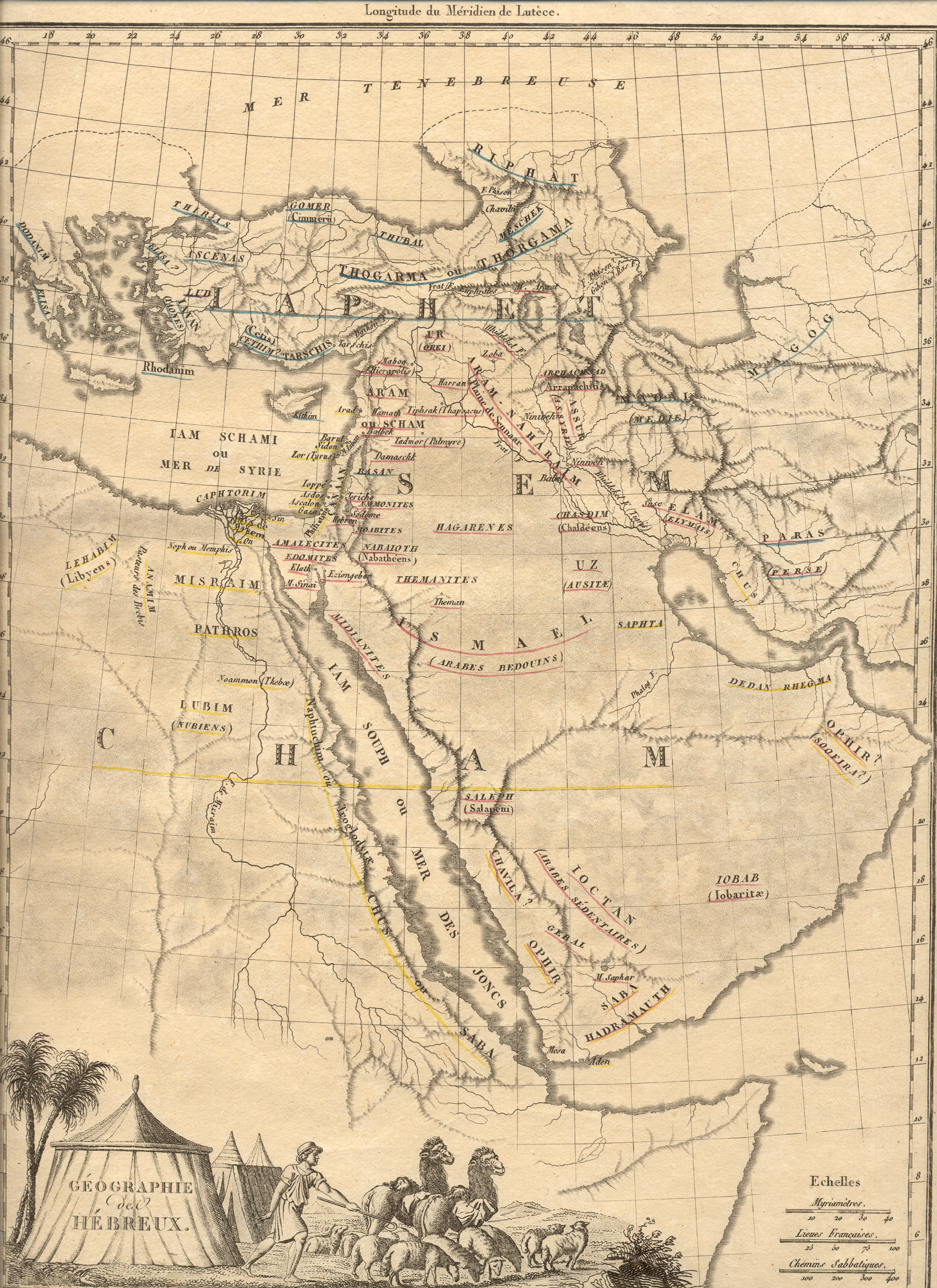 1812 Geographie des Hebreux
