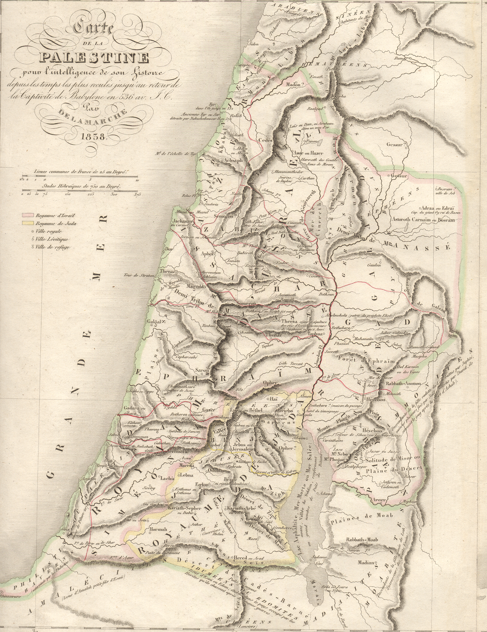 1838 Carte De La Palestine A