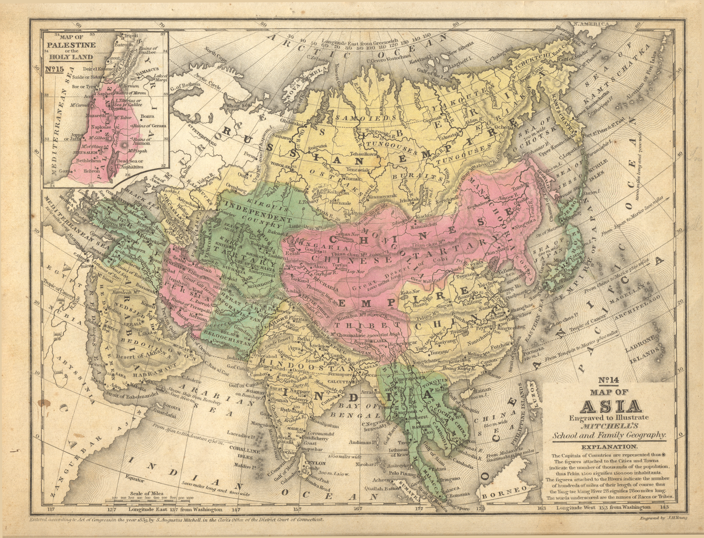 1839 Map of Asia