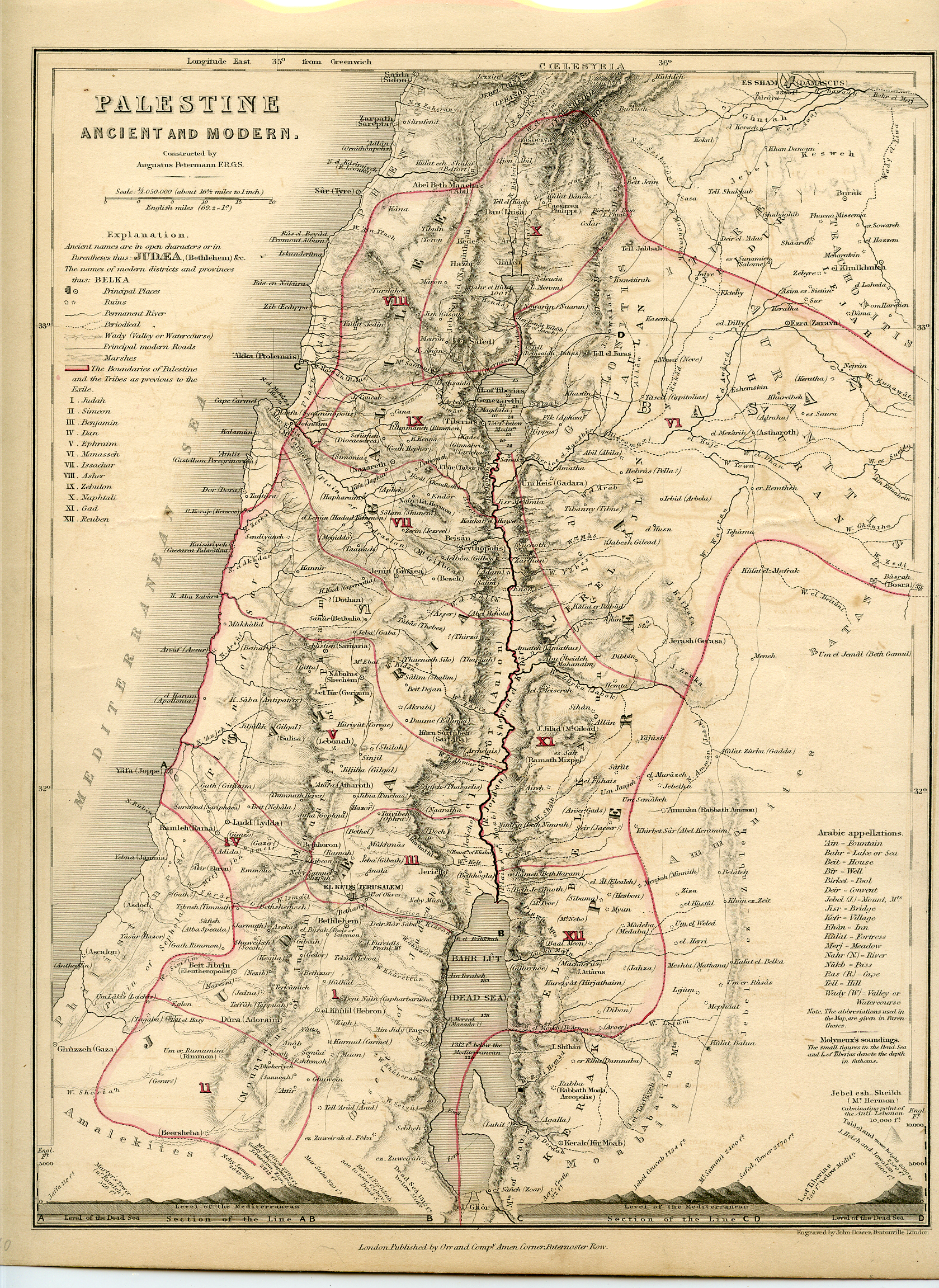 1840 Palestine Ancient and Modern