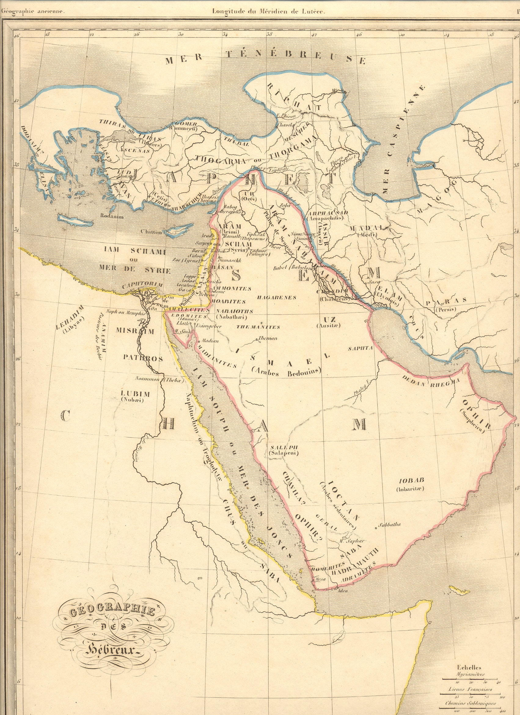 1842 Gèographie des Hèbreux
