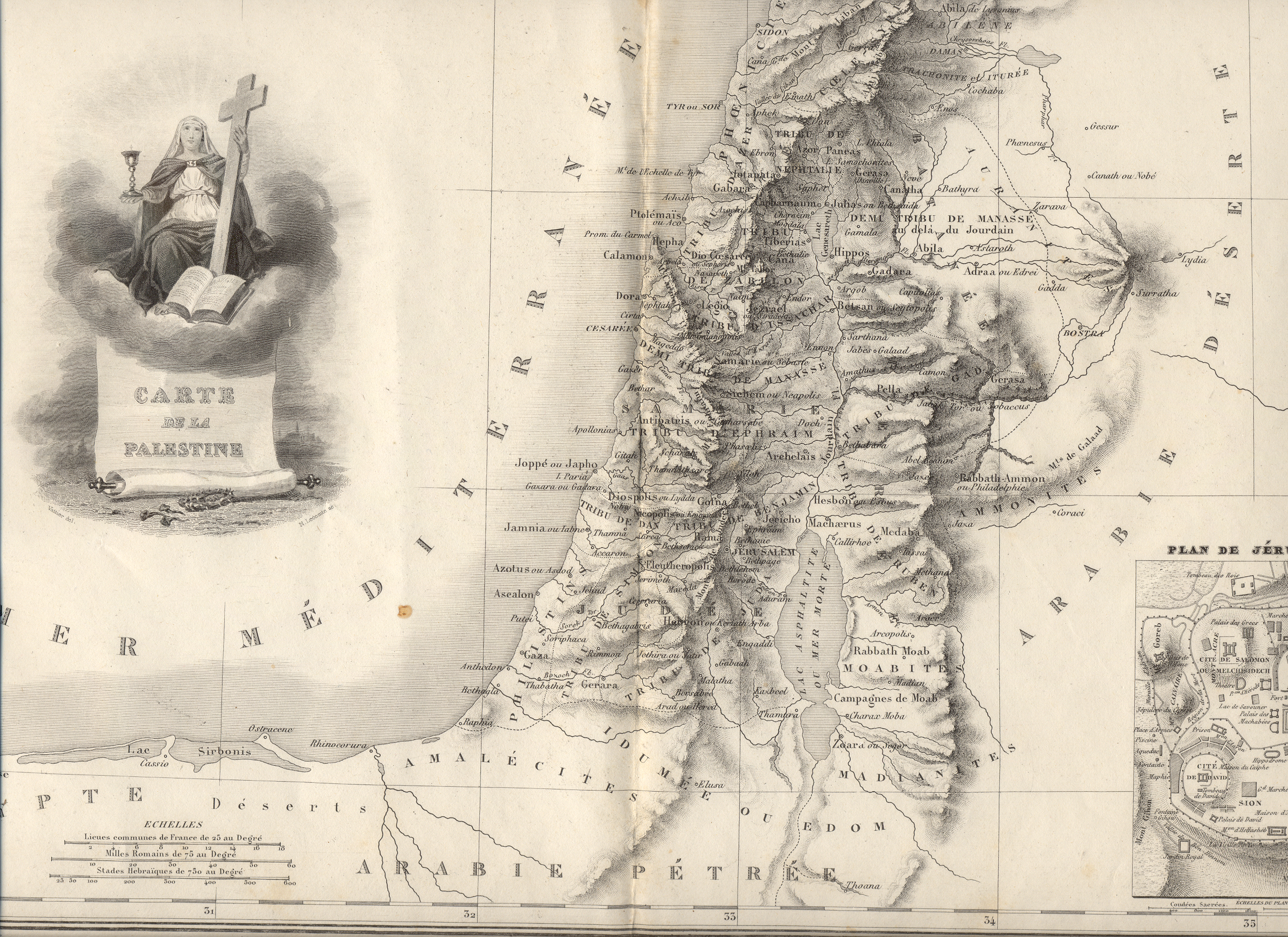 1850 Carte de la Palestine