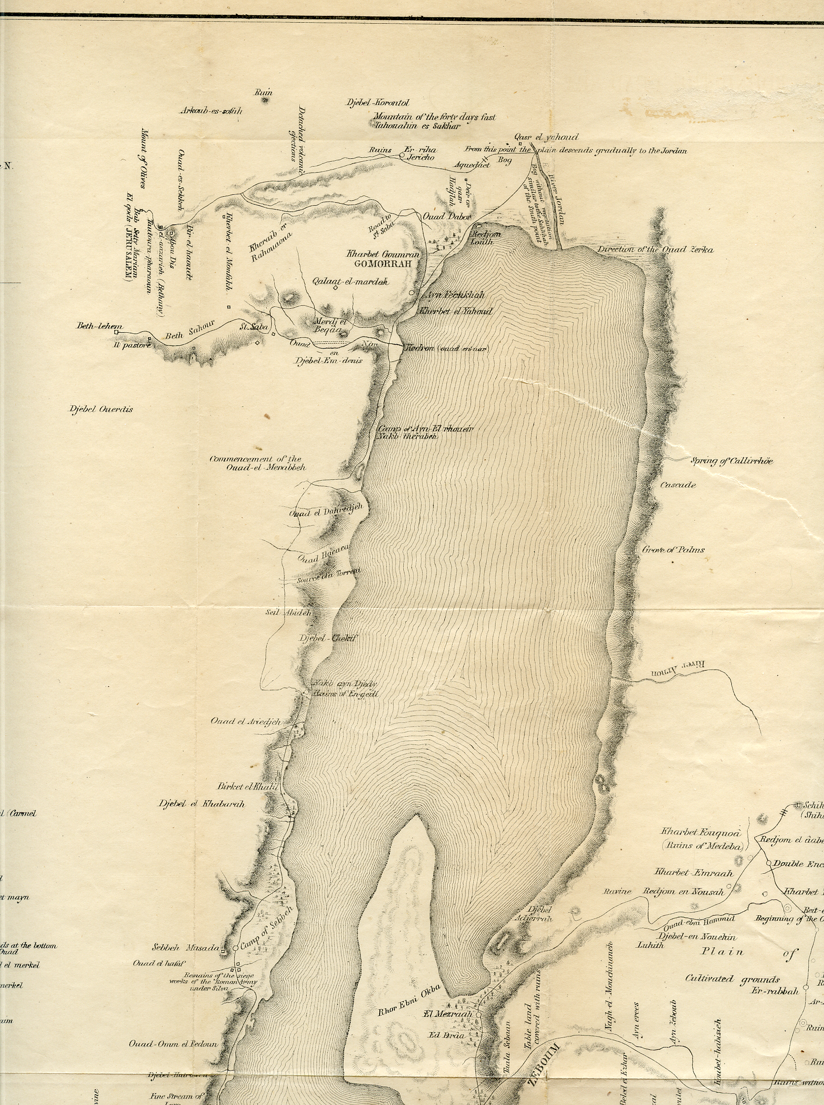 1853 Sketch of the Coasts of the Dead Sea 2