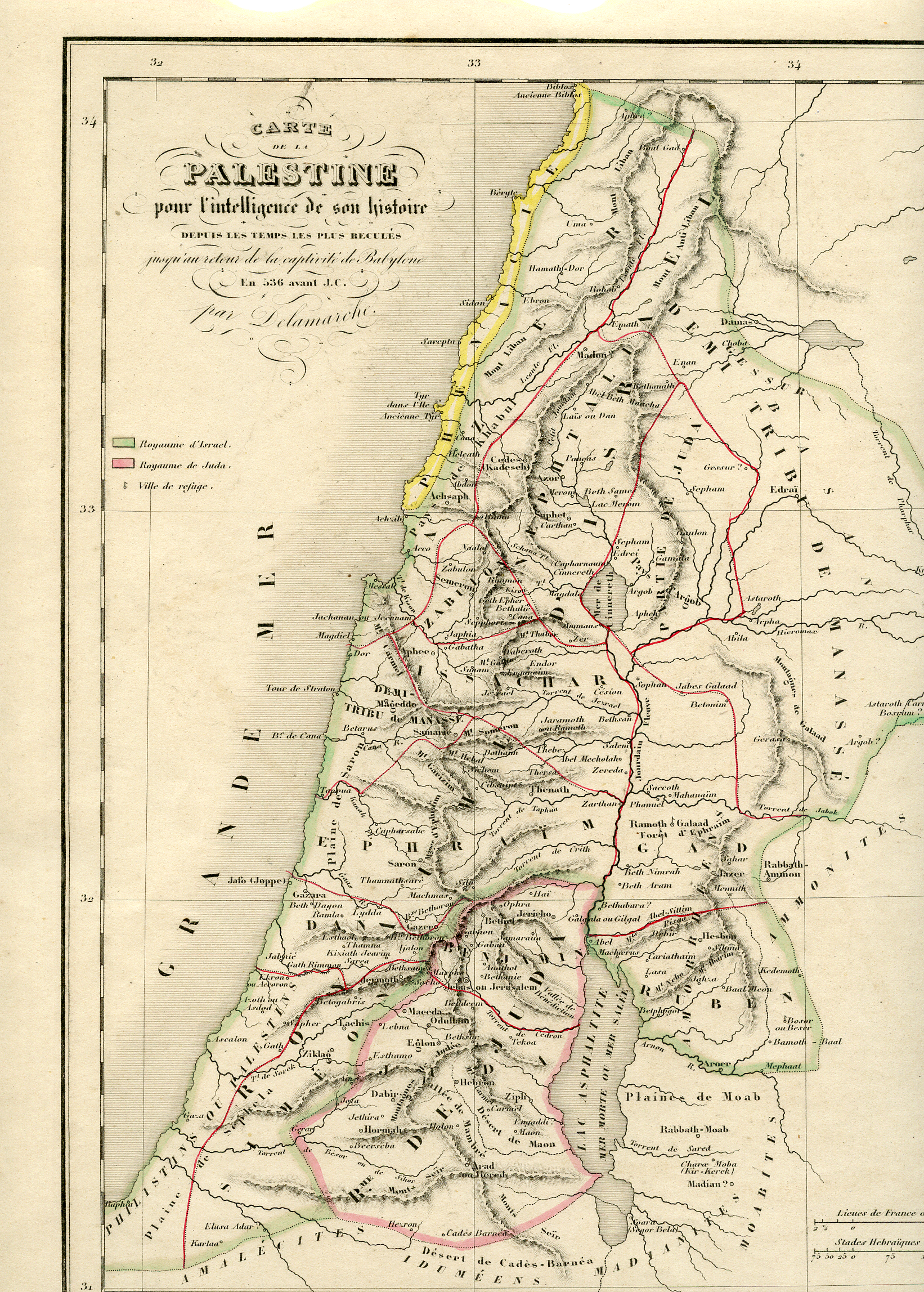 1855 Carte de la Palestine C.A. 536