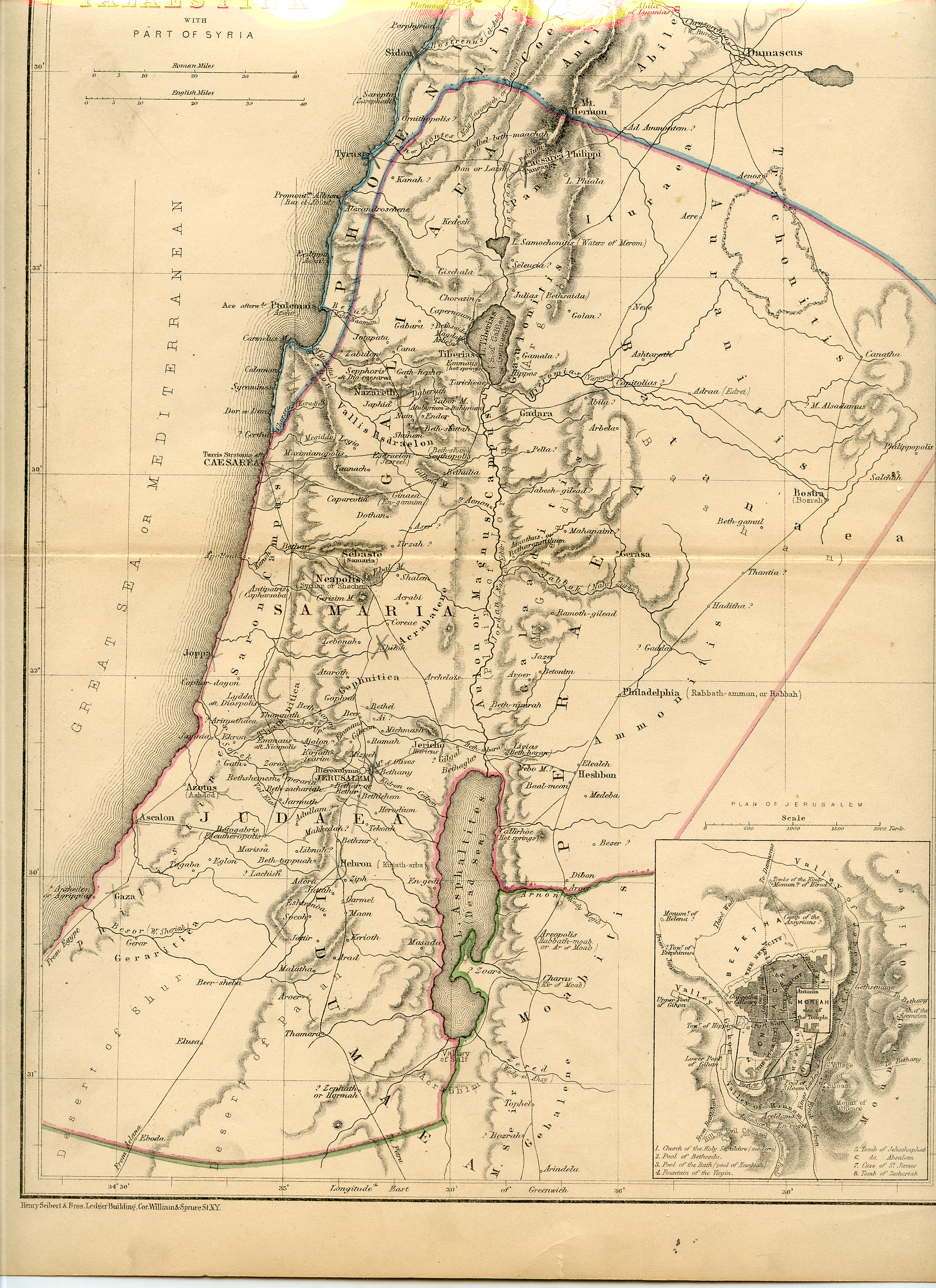 1856 Palaestina with Part of Syria