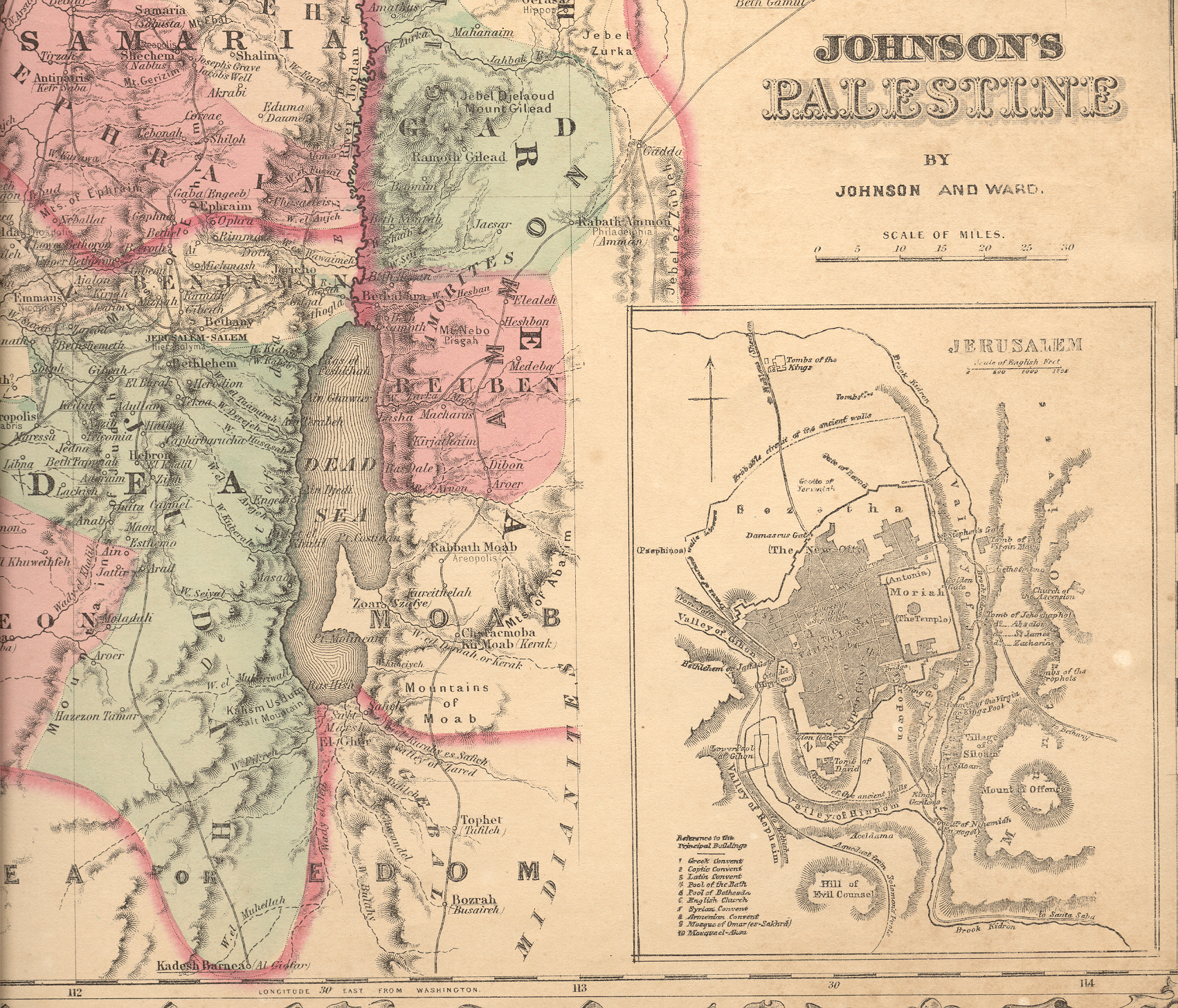 1862 Johnson's Palestine 1