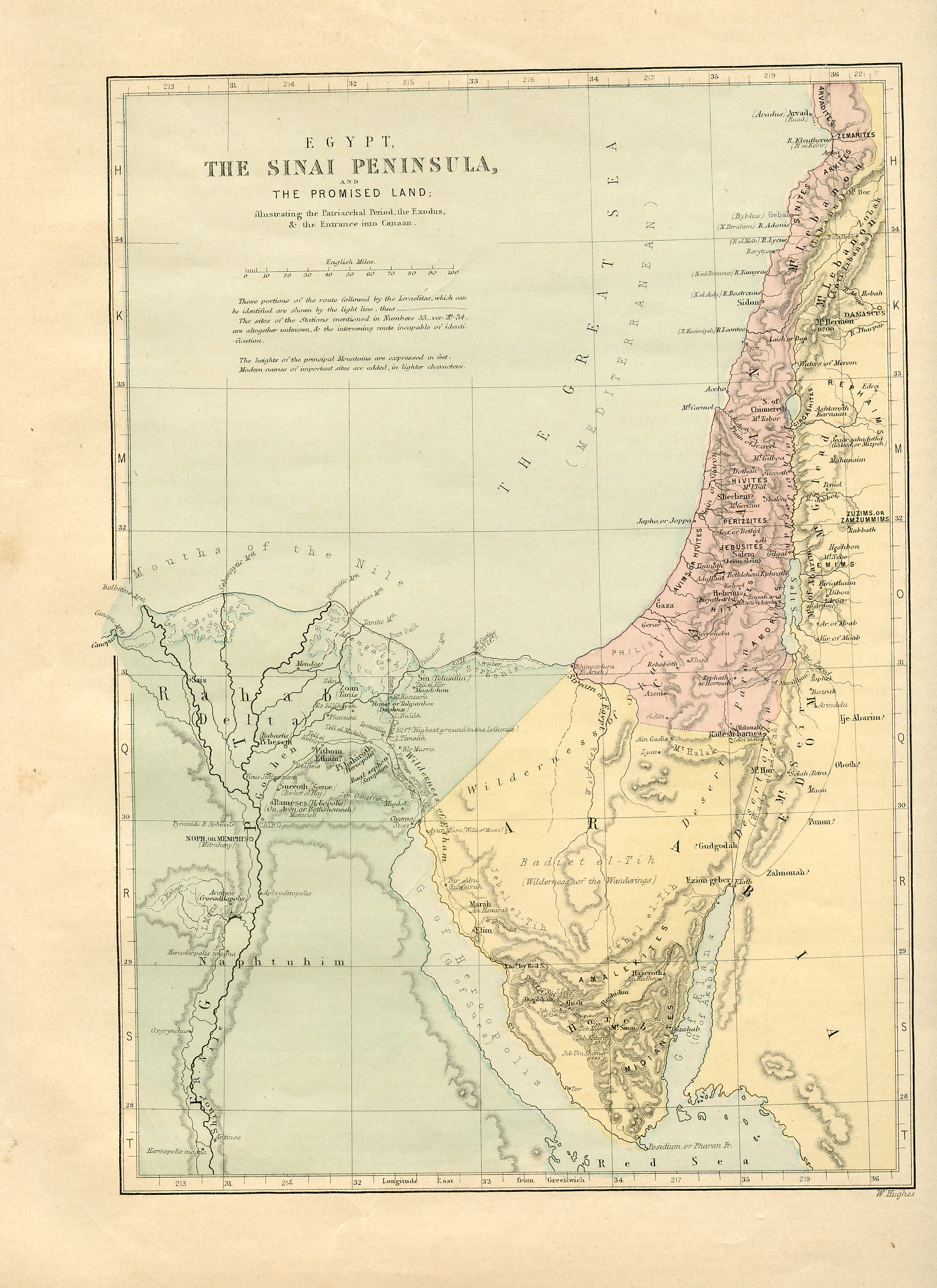 1870 Egypt the Sinai Peninsula