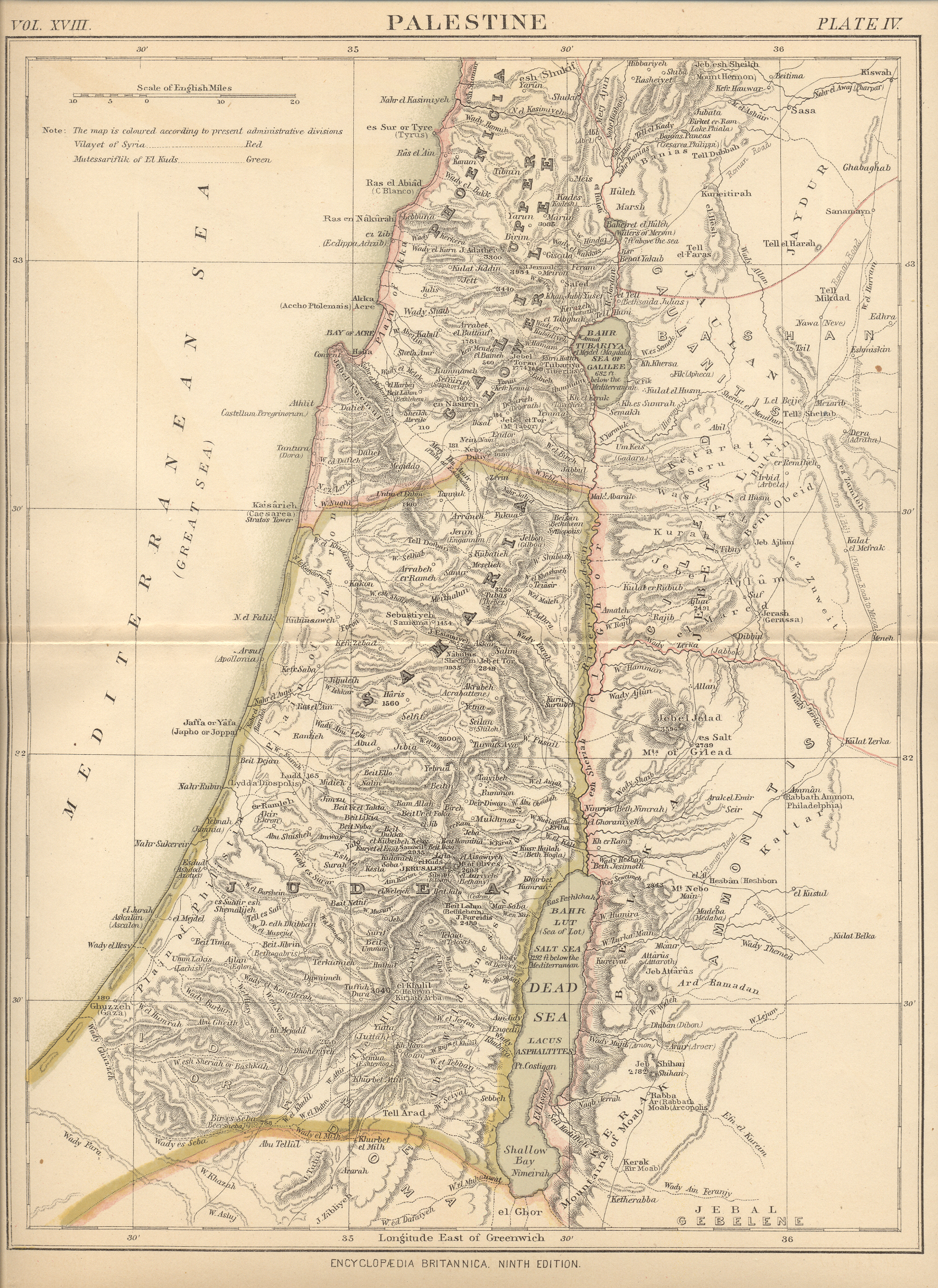 1885 Palestine (Encyclopedia Britannica)