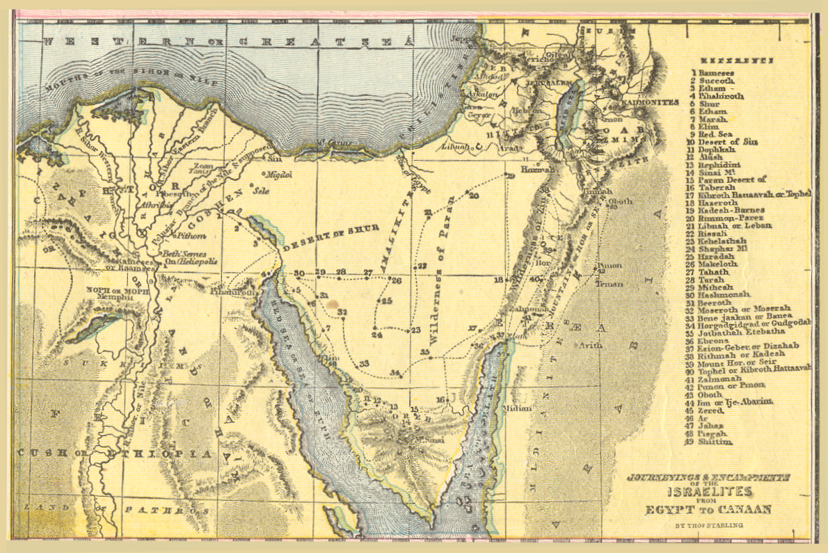 1889 Journeyings & Encampments of the Israelites
