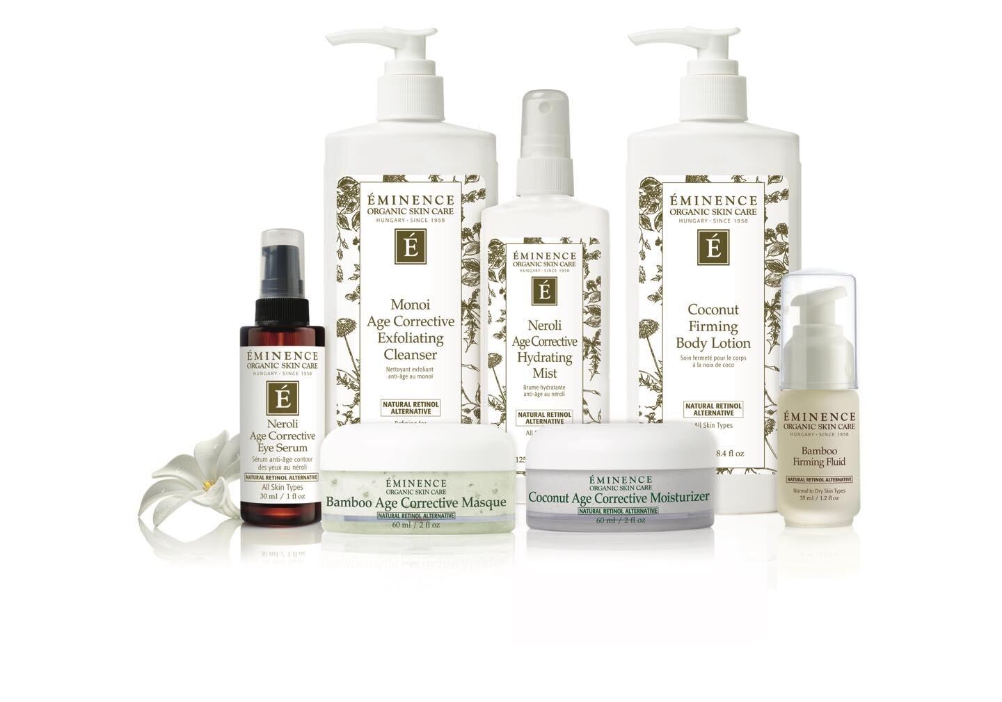 Unlock the secrets to youthful, radiant skin with our Age Corrective Collection by Eminence! 🌟 Say goodbye to fine lines and wrinkles as our powerful products work their magic during your facial session. Experience the transformative effects firstha