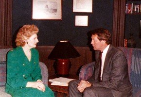 Elizabeth Sabine with Charlie Rose