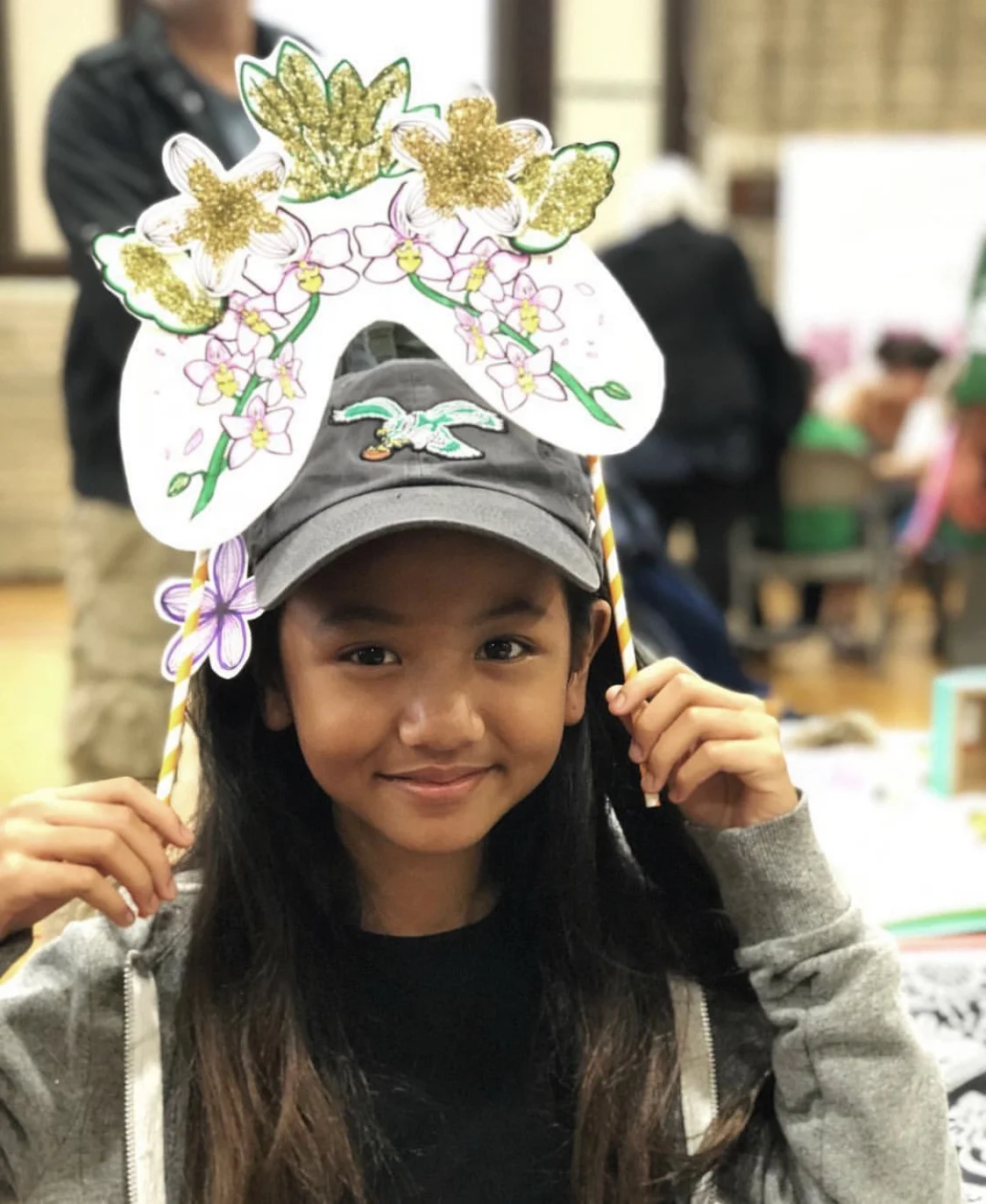 Crafts table at the 2018 b(l)ok party