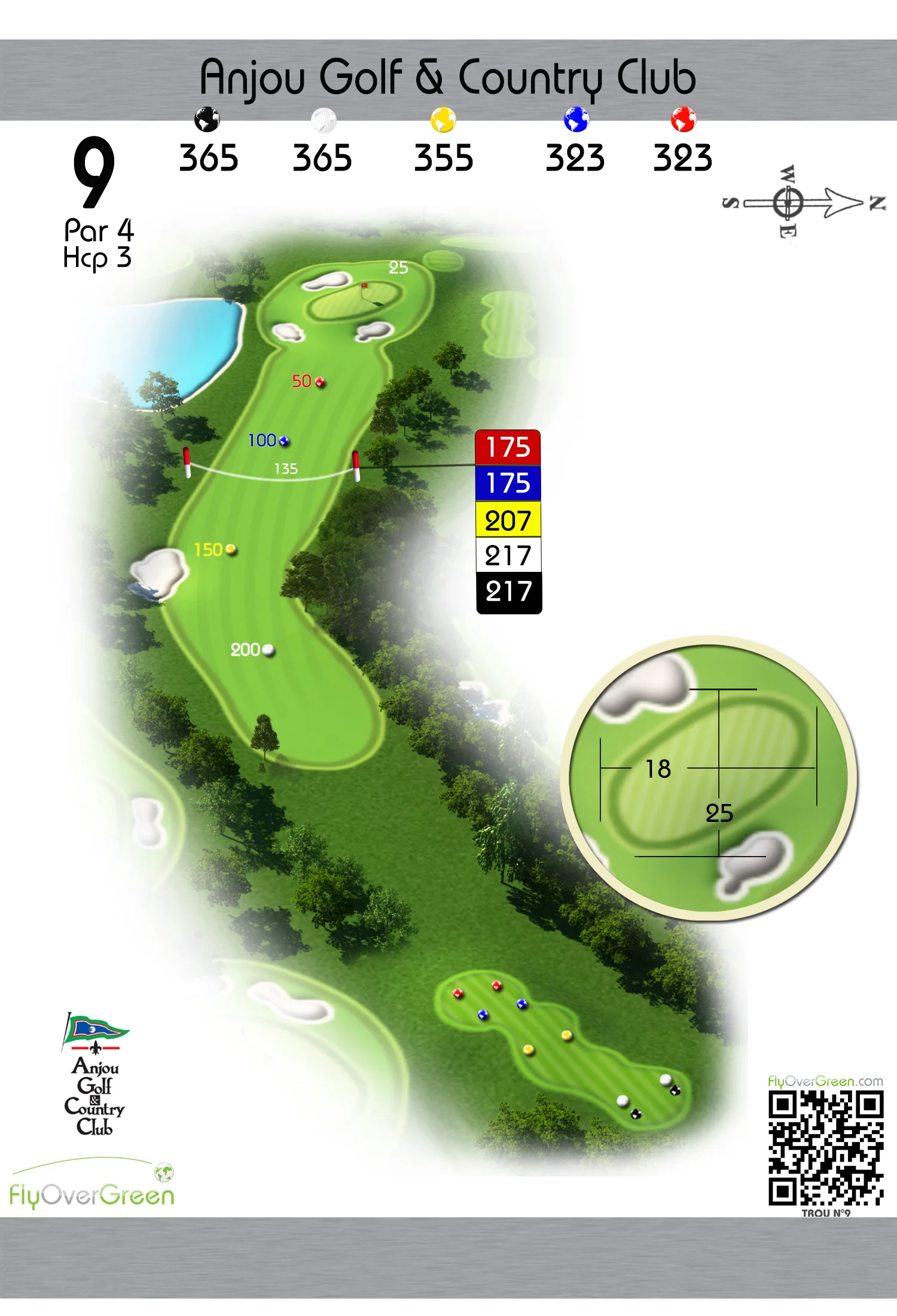 Parcours Anjou Golf Trou 9