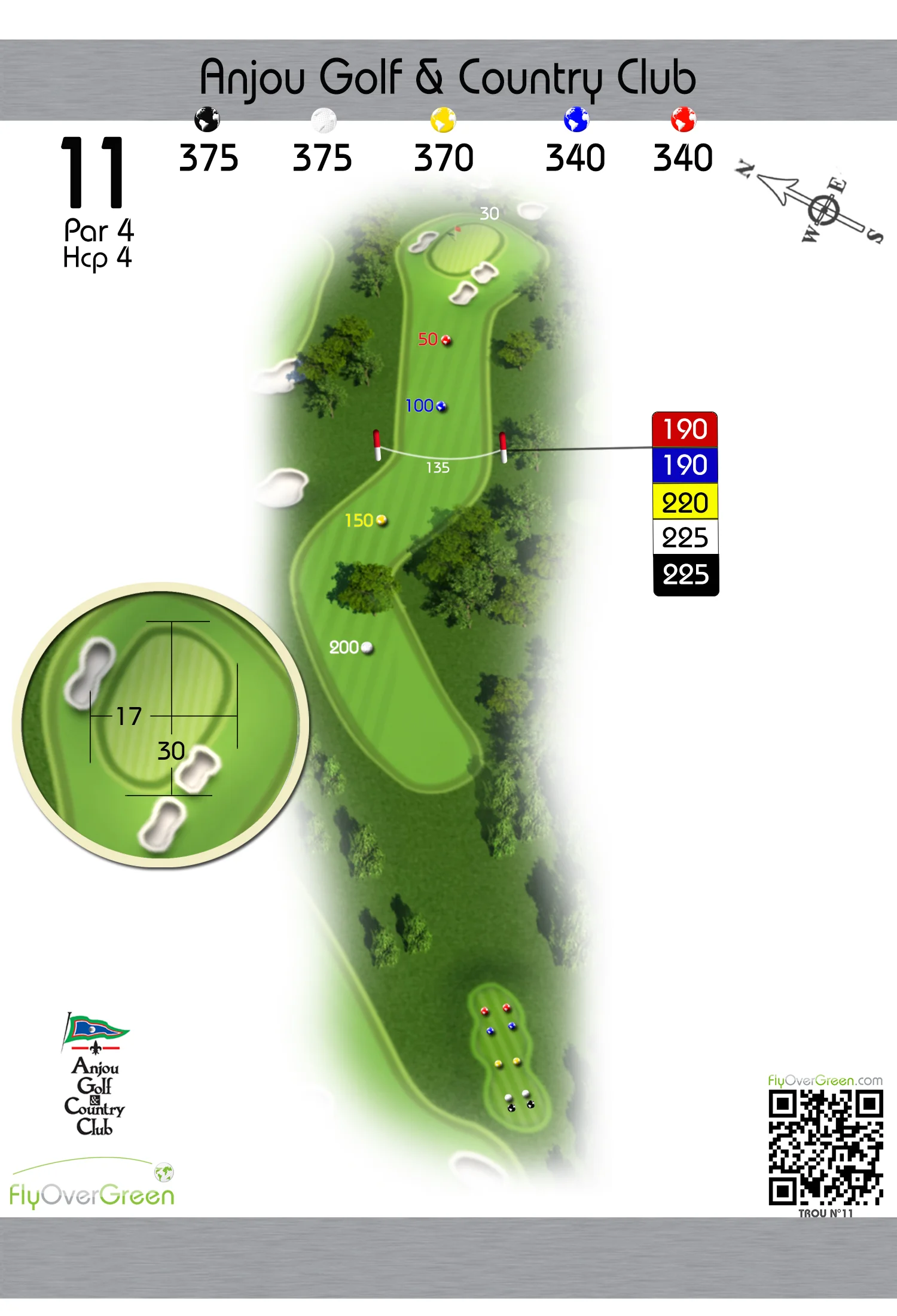 Parcours Anjou Golf Trou 11