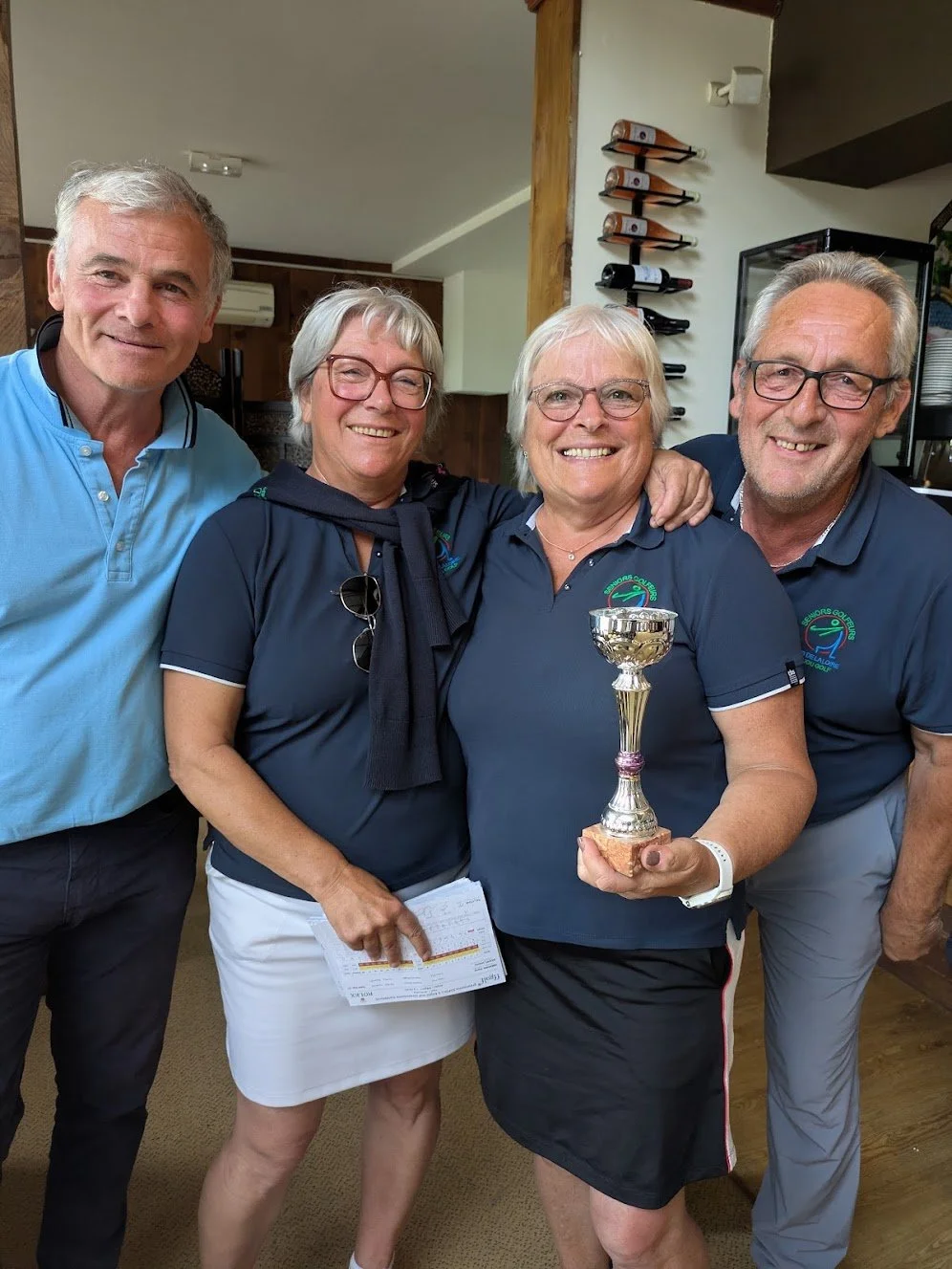 Jean Grosvalet, Sylvie Hameon, Bernadette Rayer et Patrice Hameon les acteurs clés dans l'Association Sportive d'Anjou Golf
