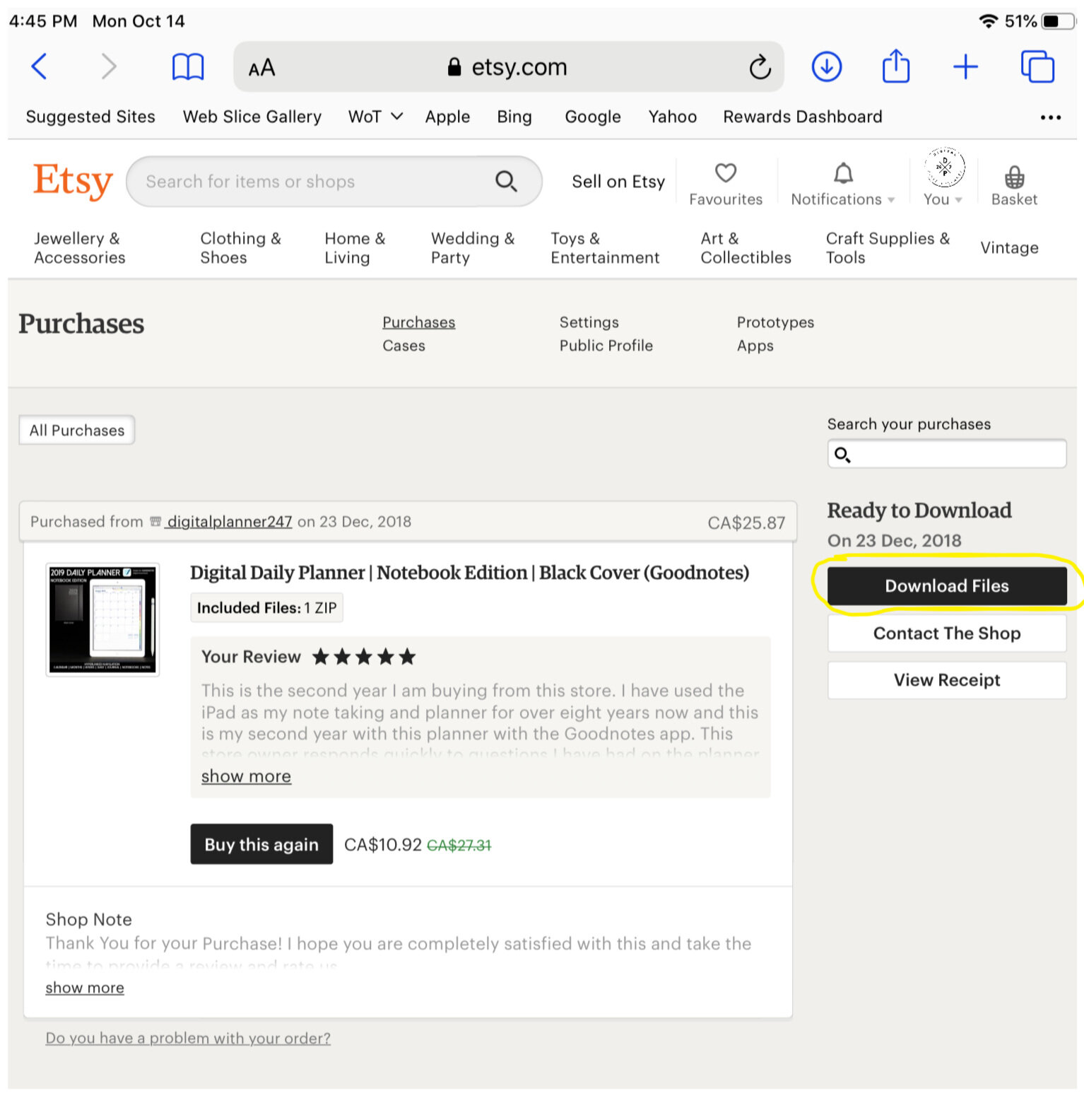 How to download from Etsy — DIGITALPLANNER247