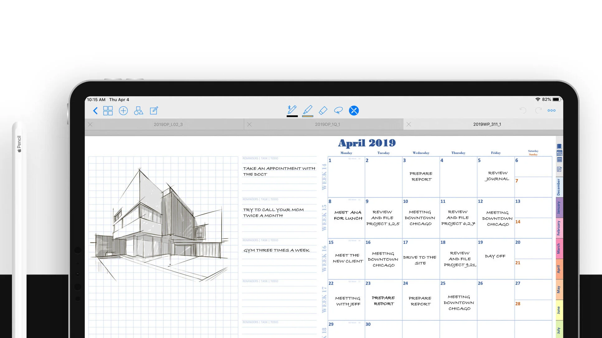 Paper Party Supplies Paper Work From Home Adhd Planner Monthly 