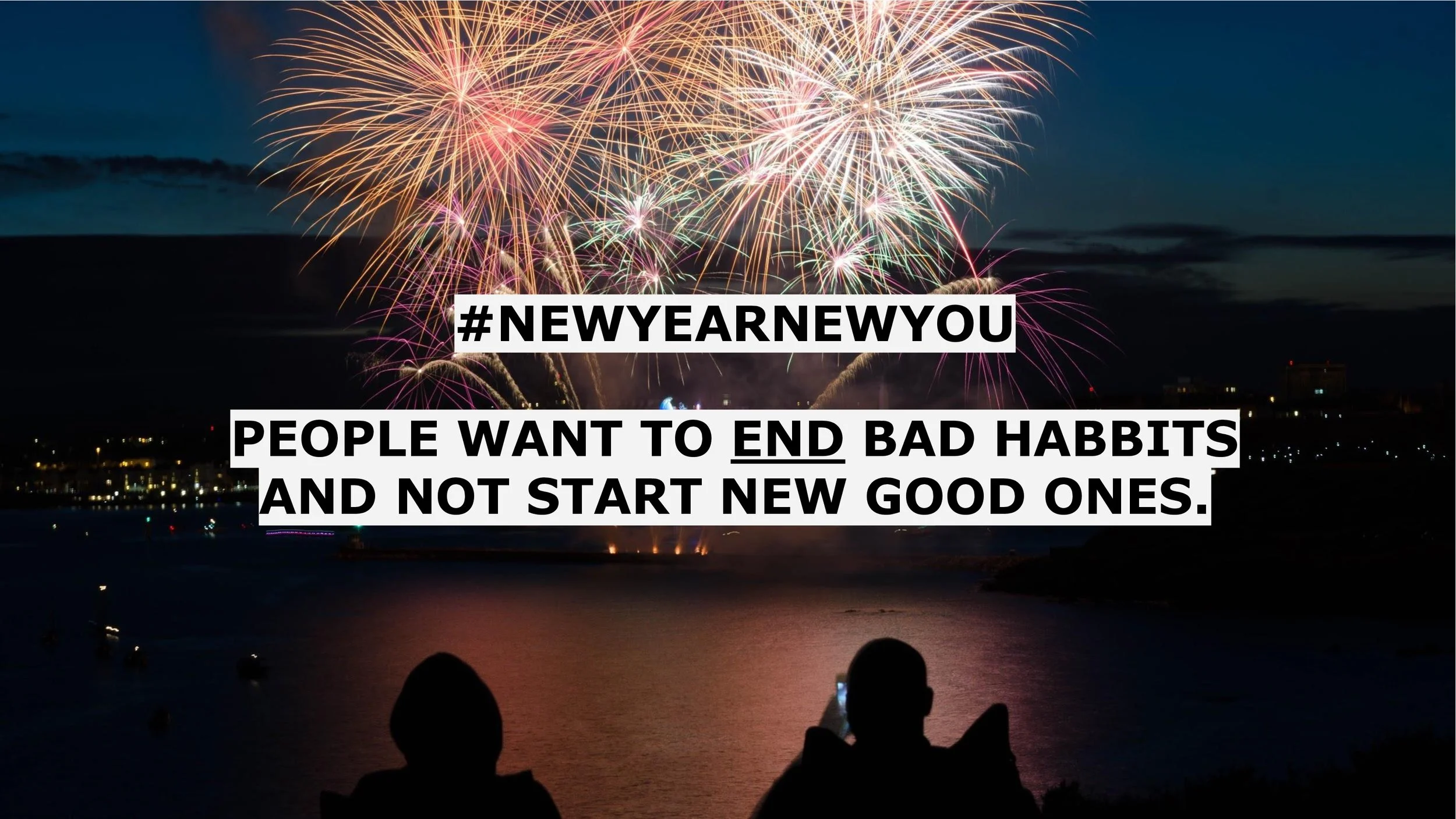Conversations á la #NewYearNewYou are down on January 3 at the same volume as before Christmas. In fact, the most common word associated with the New Year is the word "stop". People, therefore, perceive the New Year's resolve as an opportunity to correct something that they do wrong. With the new year, they want to "stop" and not "start". Maybe that's why the gym is empty again in February.