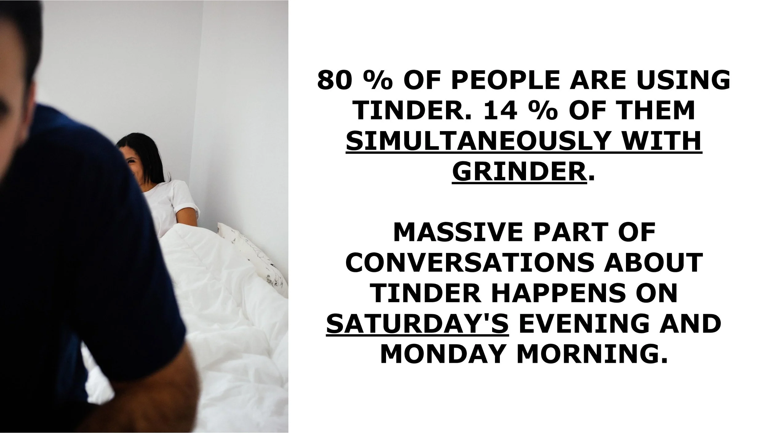 If one of your friends said back in 2008 that he met his significant other over the internet, it would have been a bit embarrassing for him. Nowadays, the use of dating applications is a commonplace matter, as demonstrated by Pulsar and its monitoring of the topic. Over 80% of people that talk about online dating use Tinder. Simultaneously almost 14% have Grindr installed. People most often talk about online dating (and most likely use the app at the same time) on Saturday and Monday nights. The huge increase in the topic is visible, for example, on May 13, 2017, after the announcement of the launch of the app Just a Baby. This app, in the same way as Tinder, introduces sperm donors or surrogate parents and attracts mainly Tinder and Grinder users who are interested in serious relationships.