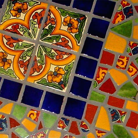 Mexican Tile Mosaic Tabletop Connie, Mexican Tile Table