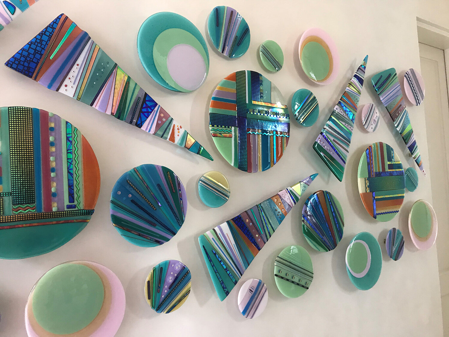 Geometric Tile and Glass Installation