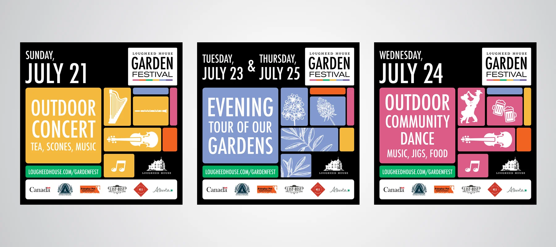 Lougheed House | Garden Festival Website Tiles