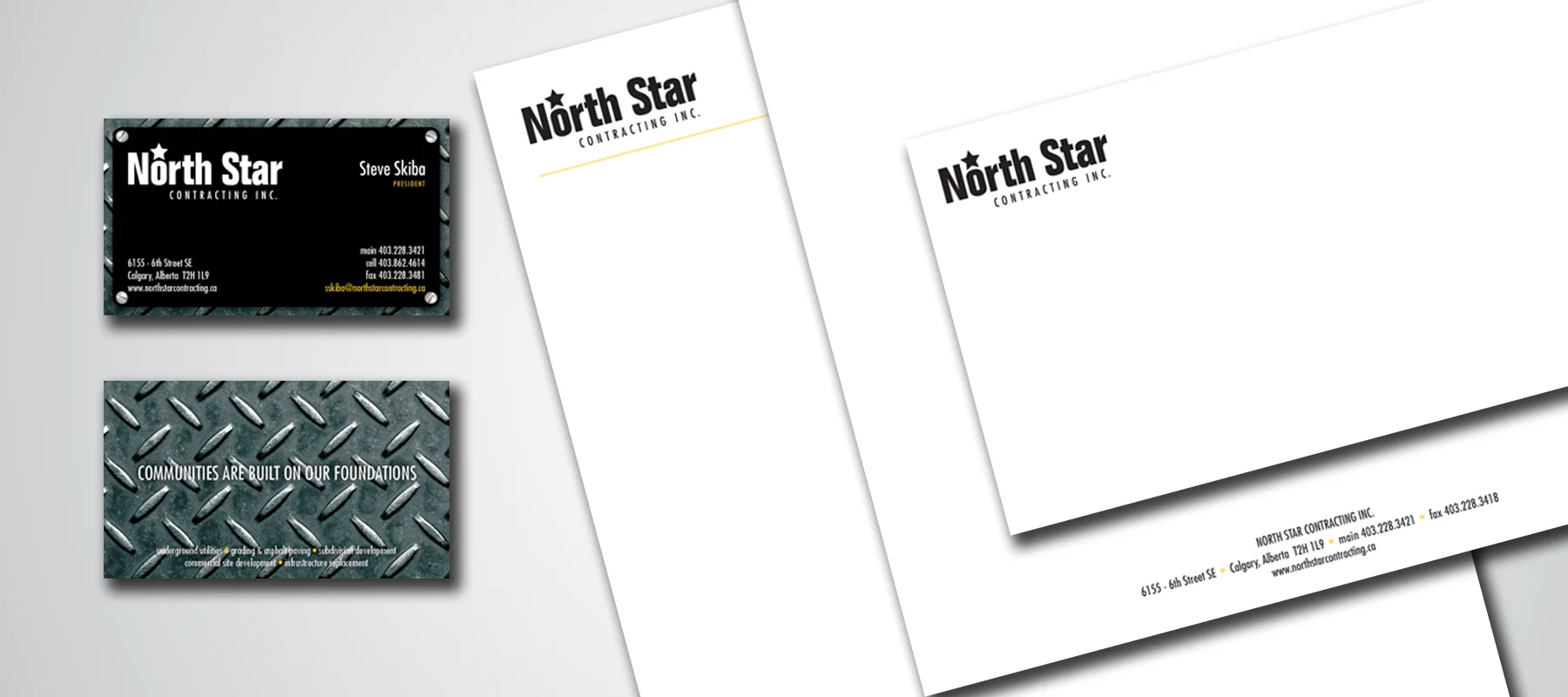 North Star Contracting | Business Card and Stationary