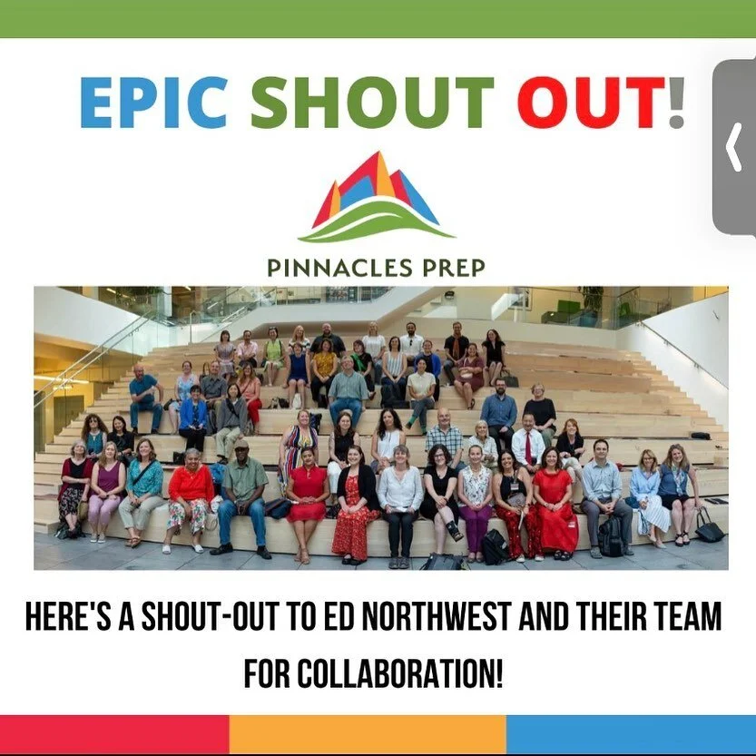 Each week we give a shout-out to someone who exemplifies one of our EPIC core values of Equity, Perseverance, Inquiry, or Collaboration. This week, we are shouting out Ed Northwest for their donation of furniture to Pinnacles Prep. Thank you to GENE 