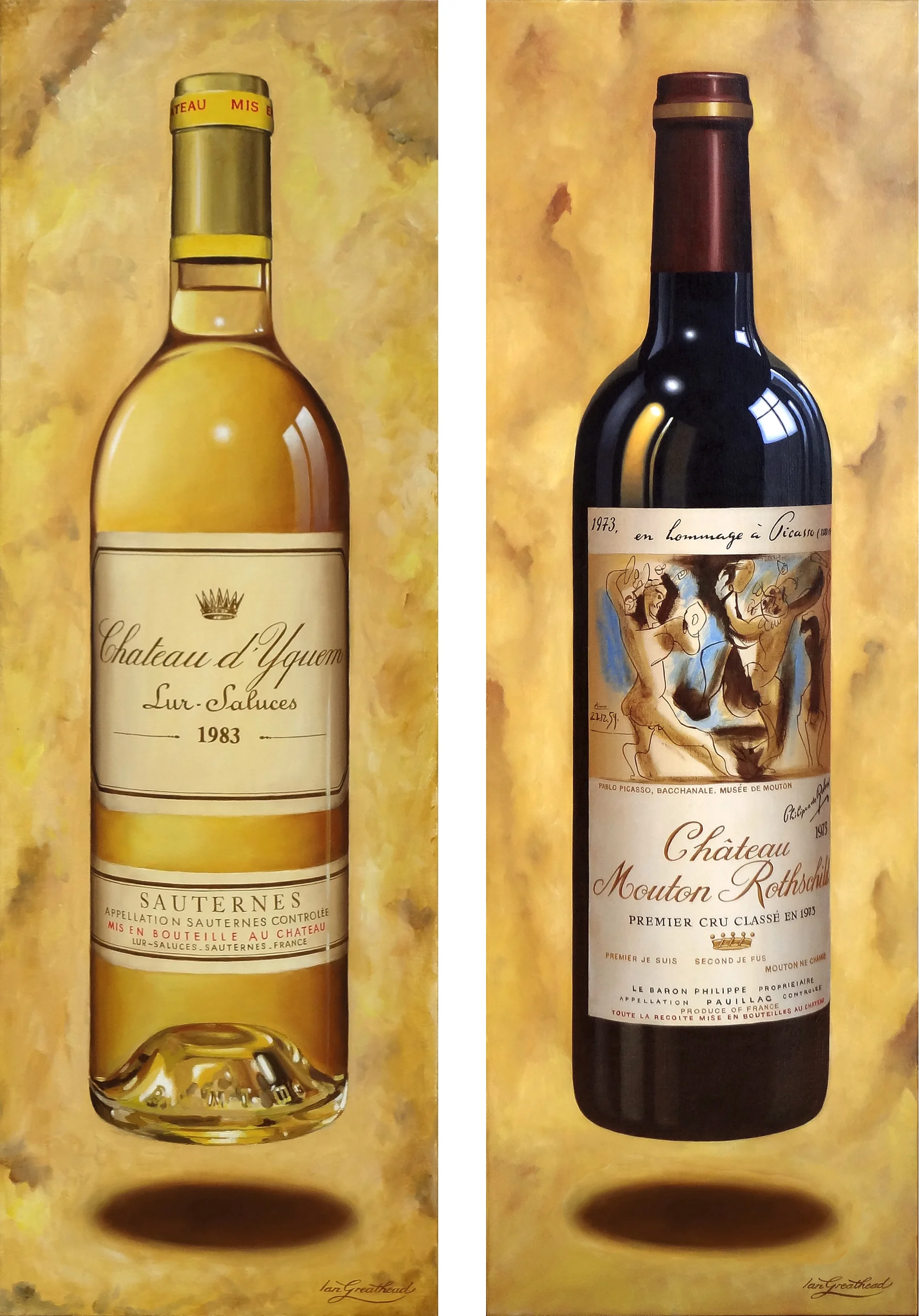 Chateau d'Yquem 1983 and Chateau Mouton Rothschild 1973