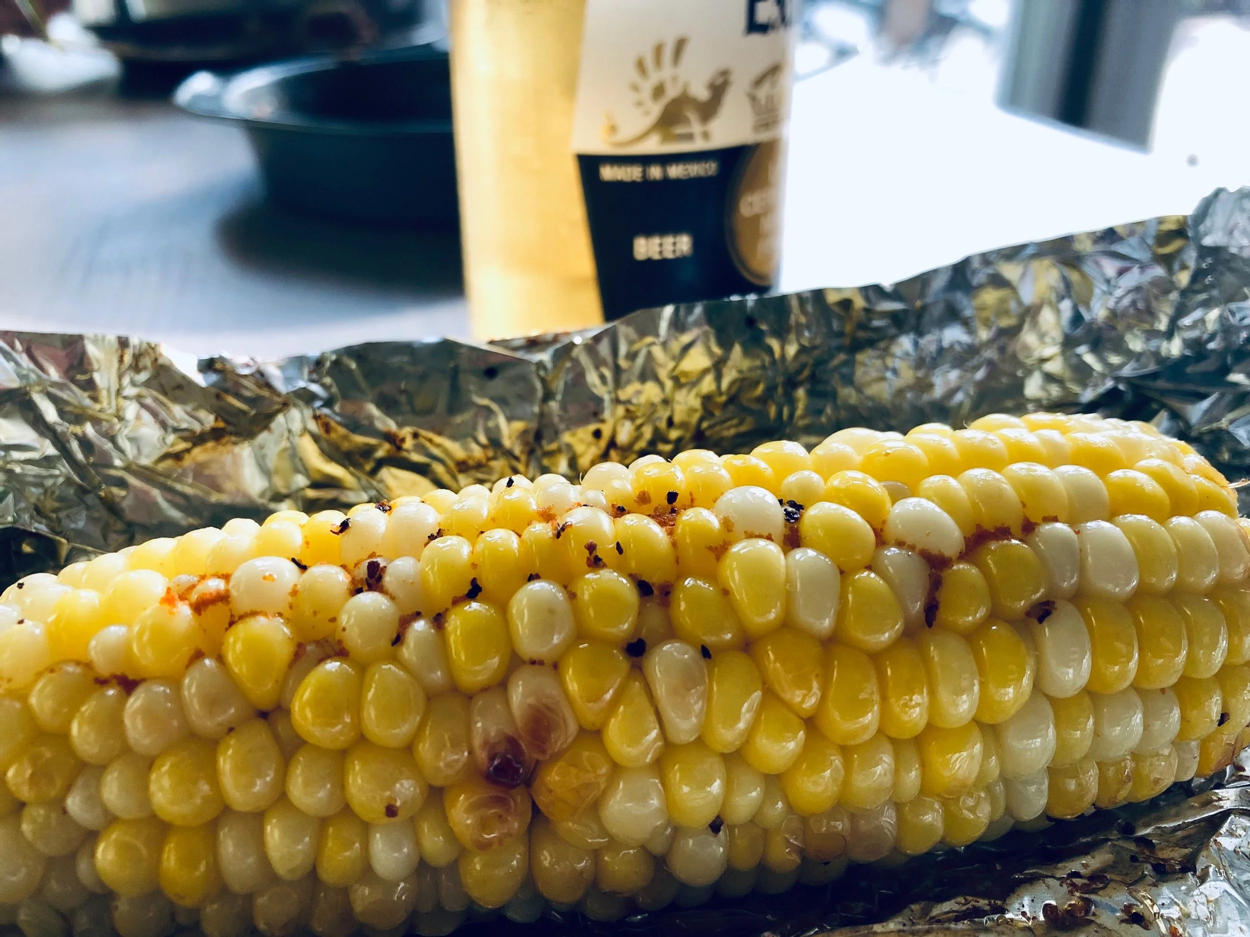 Grilled Corn with Cayenne Pepper 