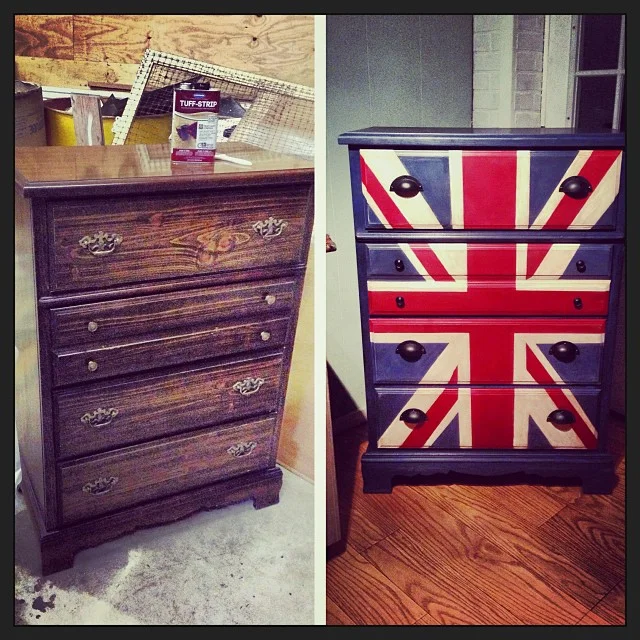 The Union Jack Dresser & My Husband's Foot in Mouth Disorder