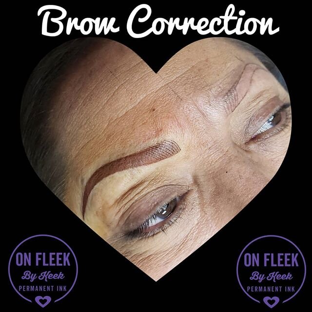 My beautiful client Bertha wanted to upgrade her pink brows to a more natural brown. We added some thickness and front bulb shape correction as well. 
Bertha is a wonderful lady who deserves better brows. *If you have previous brow tattoo or microbla