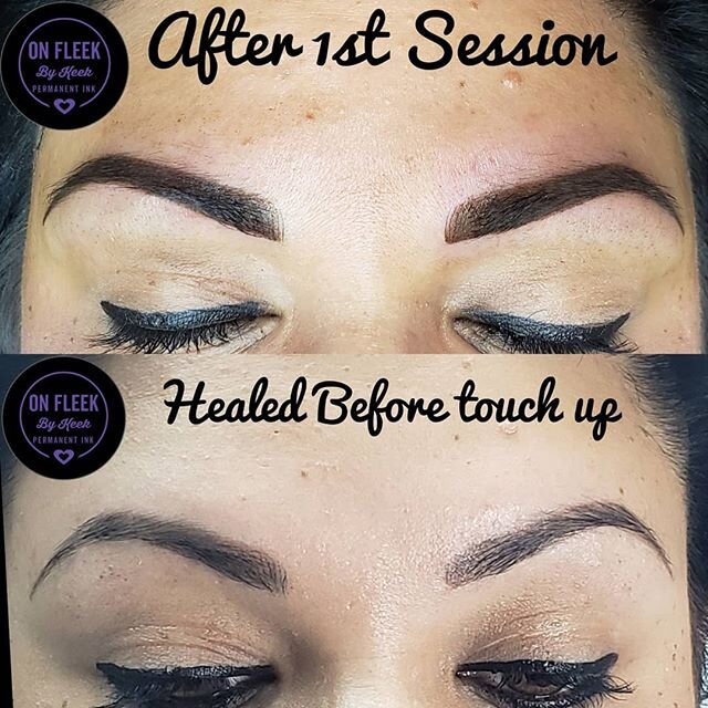 #realexpectations when you come back to touch up the color softens and the brows slightly shrink. We add more color and make any further adjustments are this time. After this session you will have that beautiful #wakeupwithmakeup look 🖤✌🏻 #riversid