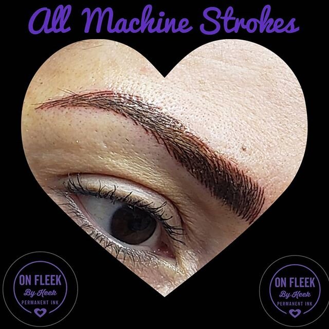 All Machine!!!! NOT #microblading These strokes will soften up by 20% and she will heal a cooler brown making her brows fuller and natural. 🖤 Less trauma on skin
🖤 Faster Healing 🖤 Works on ALL skin types 🖤 Less pain then microblading 🖤 Lasts lo