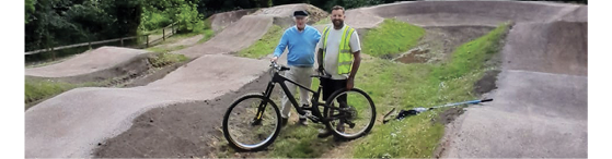 The resurfaced BMX track in Quarry Gardens
