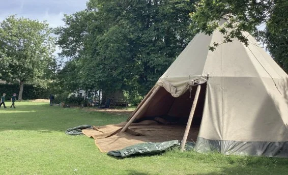 The new tipi at Nunney First School