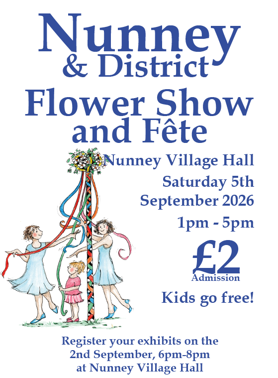 Nunney and District Flower Show poster, 5 September 2026