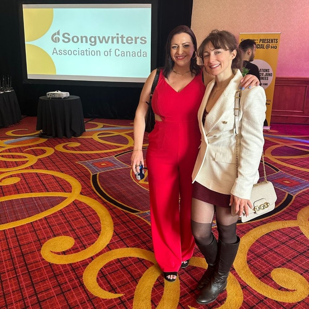  Tiffany Ferguson (Executive Director of Songwriters Association of Canada) and Singer-Songwriter Apryll Aileen⁠ 