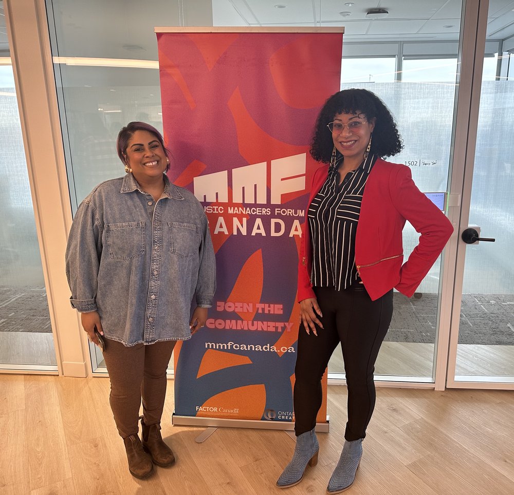  MMF Canada Outreach Director , Gabrielle Rubaine and MMF Canada member Aphrose at the Connect event  