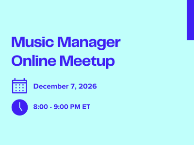 Music Manager Online Meetup 