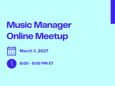 Music Manager Online Meetup 